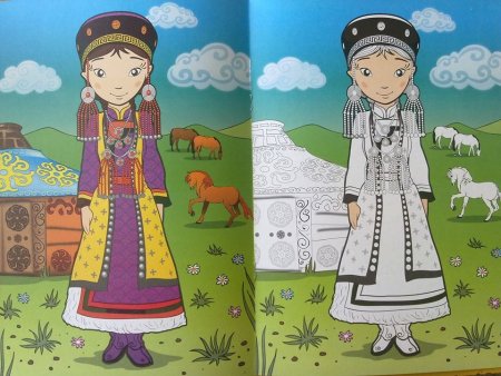 Бумажная кукла в бурятском костюме