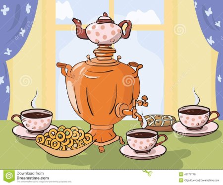 Чаепитие с самоваром дети