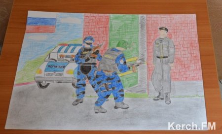 Детский рисунок омоновца