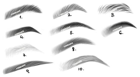 Отрисовка формы бровей