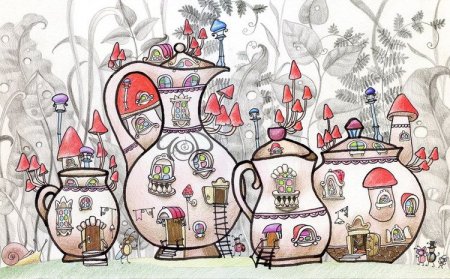 Волшебный город в графике