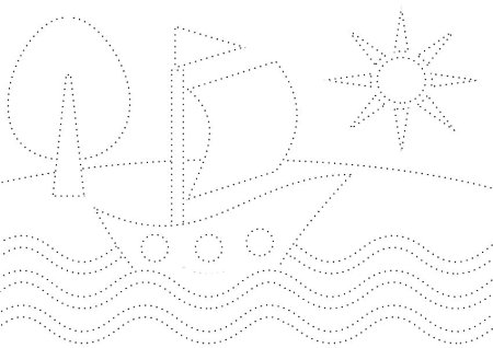 Рисование по точкам транспорт