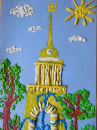 Здание Адмиралтейства в Санкт-Петербурге рисунок