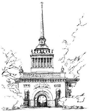 Питер Адмиралтейство рисунок