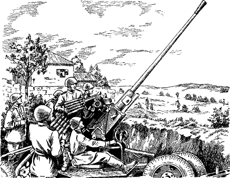 Раскраска зенитка пушка