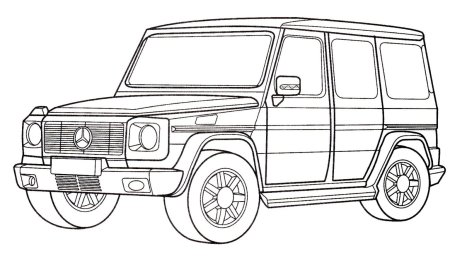 Раскраска Мерседес Гелендваген g63 AMG