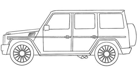 Раскраска Мерседес Гелендваген g63 AMG