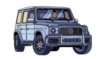 Мерседес g 55 АМГ карандашом