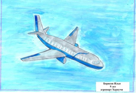Самолет на детских рисунках