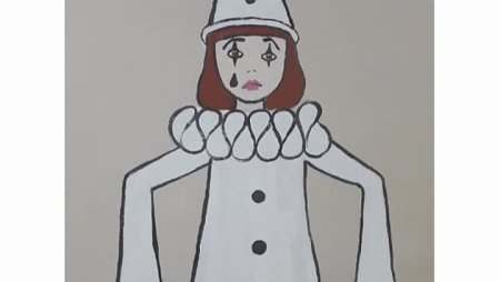 Пьеро рисунок карандашом