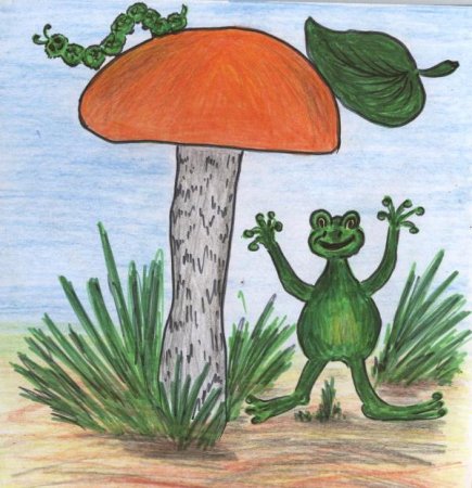 Рисование подосиновик