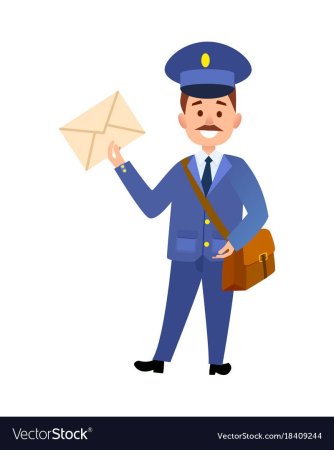 Почтальон раскраска для детей