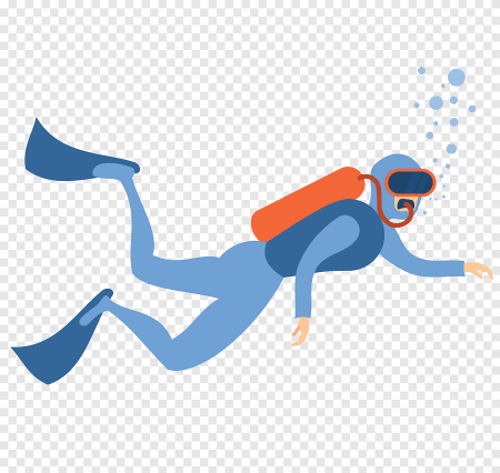 Аквалангист Векторная