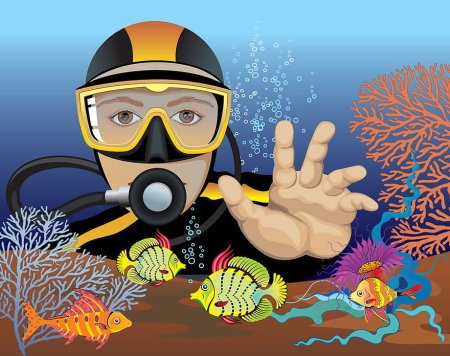 Водолаз мультяшный