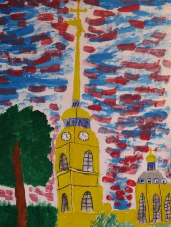 Петропавловская крепость нарисовать