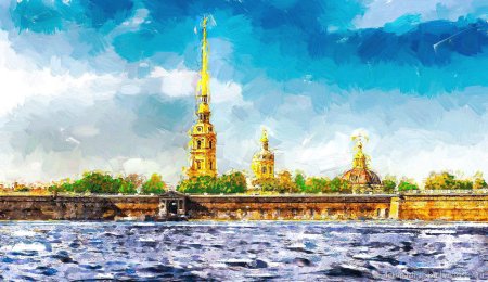 Санкт-Петербург зарисовки Петропавловская крепость