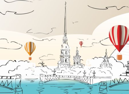 Петропавловская крепость раскраска для детей