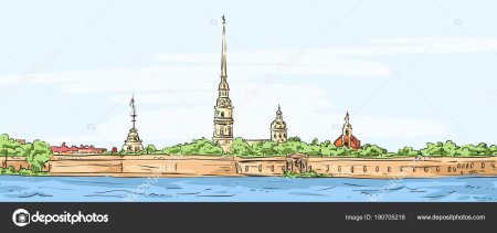Петропавловская крепость СПБ рисунок