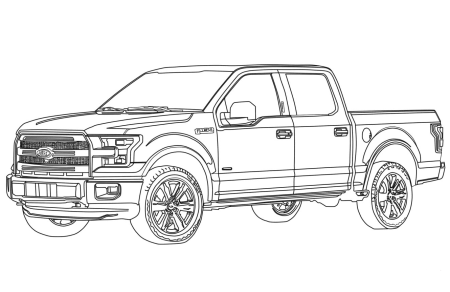 Раскраска Ford f150