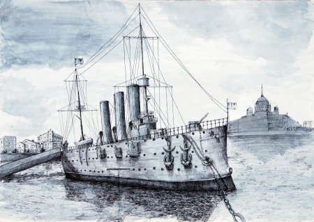 Крейсер Аврора рисунок