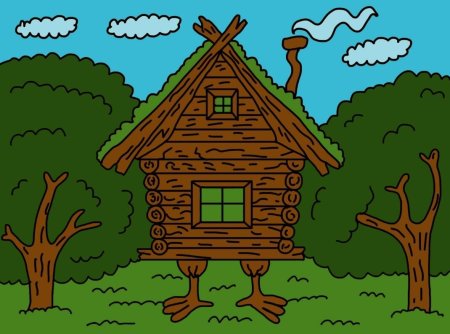 Деревянный дом из сказки