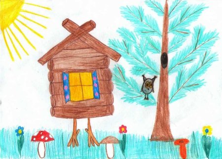 Избушка рисование