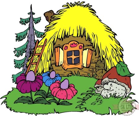 Изба раскраска для детей