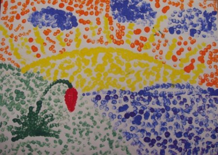 Рисование в технике тычок