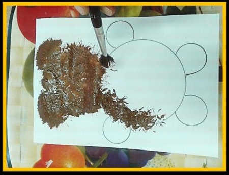 Рисование жесткой кистью