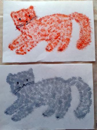 Рисование кошка в младшей группе