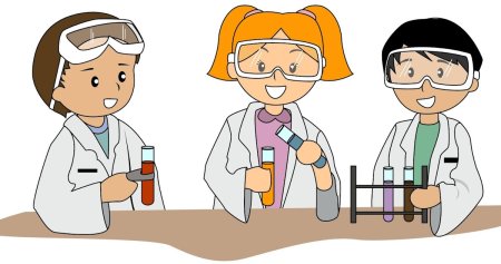 Химик на белом фоне