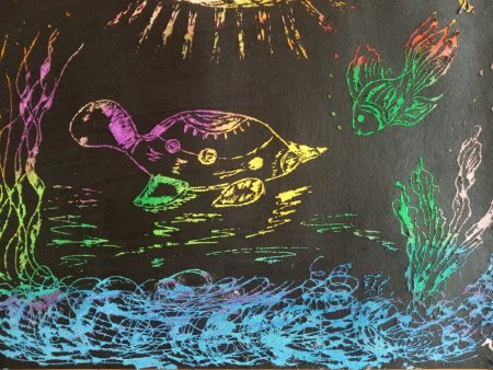 Воскография граттаж