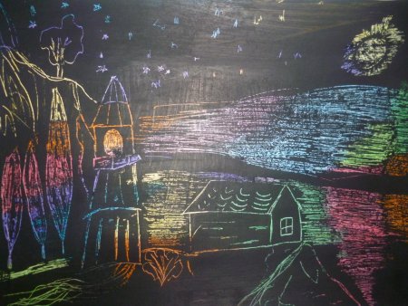 Граттаж техника рисования