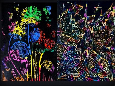 Граттаж техника рисования