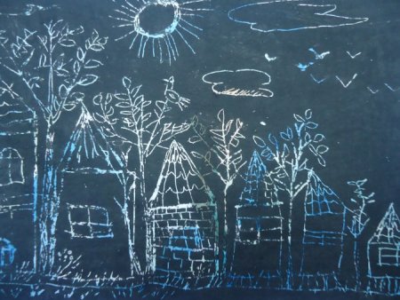 Граттаж лес подготовительная группа