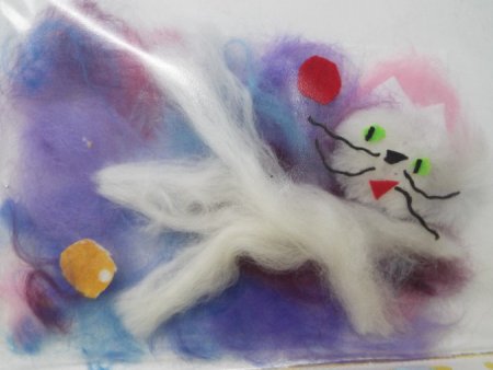 Живопись шерстью для детей