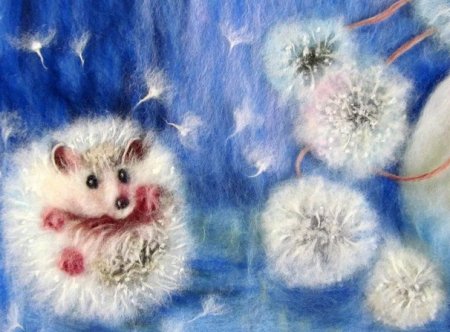 Пушистики акварелью