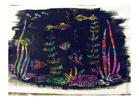 Граттаж Морское дно