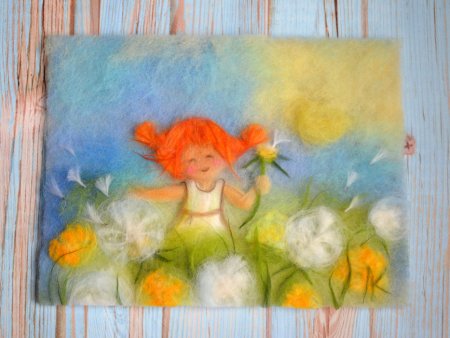 Живопись шерстью для детей