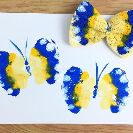 Рисование губкой для детей