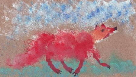 Рисование поролоновой губкой