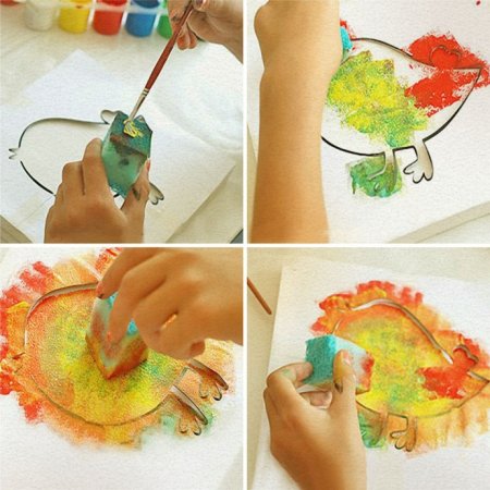 Нетрадиционные техники рисования губкой