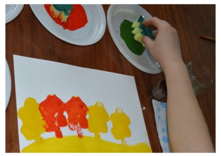 Рисование губкой