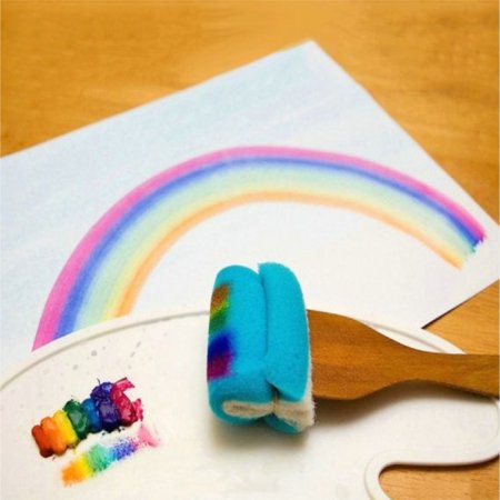 Рисование поролоном