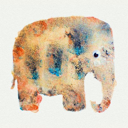 Рисование гуашью губкой