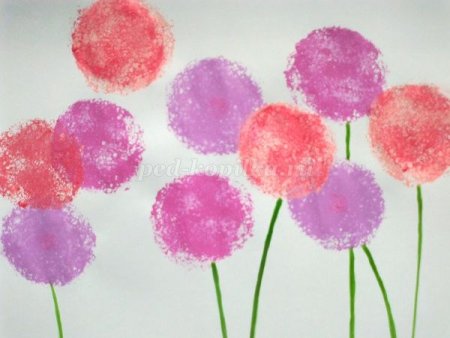 Рисование губкой для детей 4-5 лет