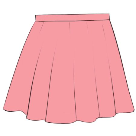 Нарисовать юбку