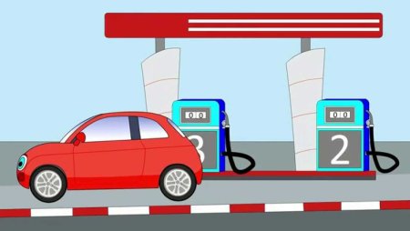 Автозаправка мультяшная