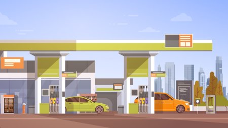 Автозаправка вектор