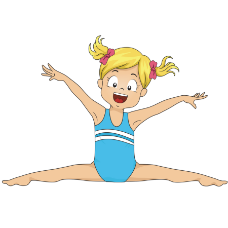 Нарисовать девочку на шпагате